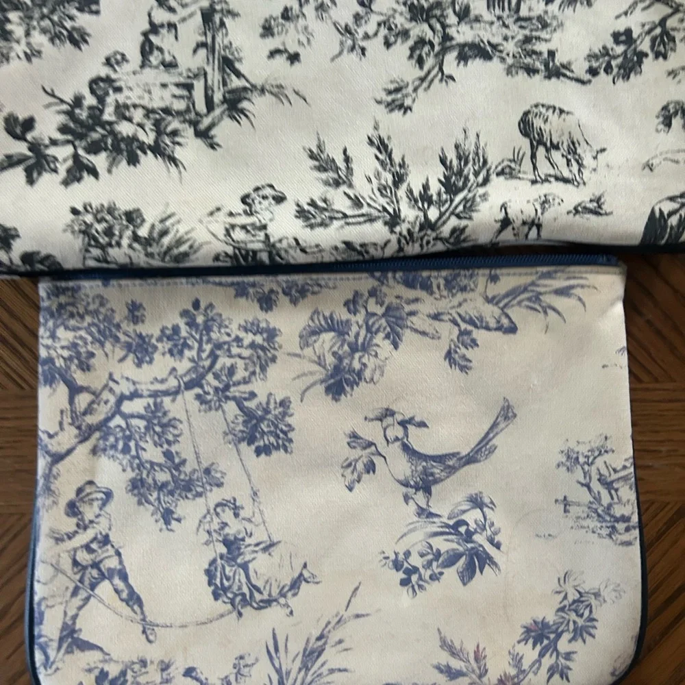 Toile Print Pouch Set
